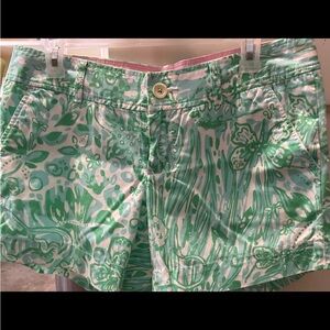 Lilly Pulitzer Callahan Green Patterned Women's Shorts